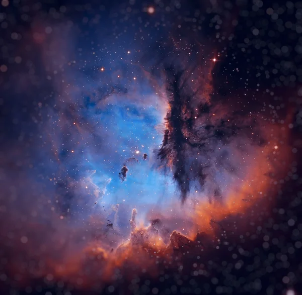 Nebulosa Pacman é uma região na constelação de Cassiopeia. — Fotografia de Stock