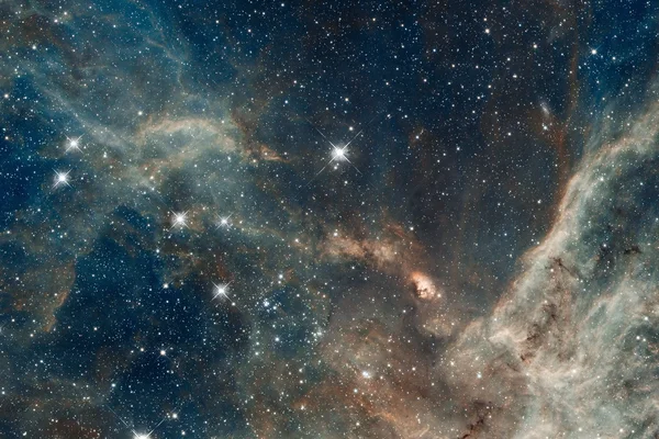 La región 30 Doradus se encuentra en la gran galaxia Nube de Magallanes . — Foto de Stock