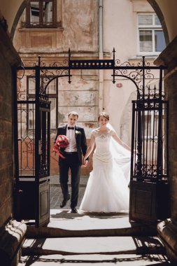 esmer gelin ve zarif damat