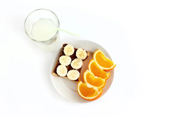 甘いオレンジとバナナのパン — ストック写真