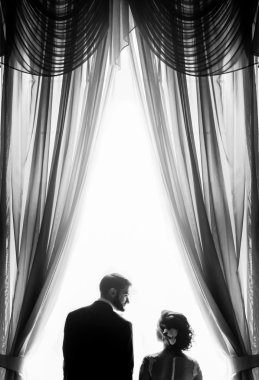 şık gelin ve zarif damat