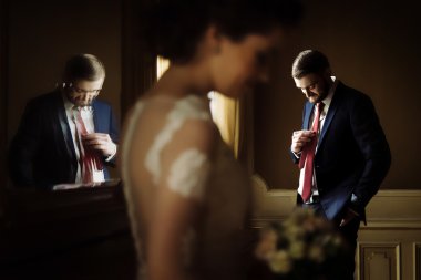 şık gelin ve zarif damat