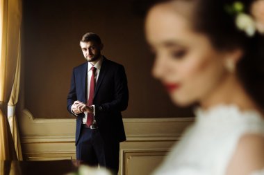 şık gelin ve zarif damat