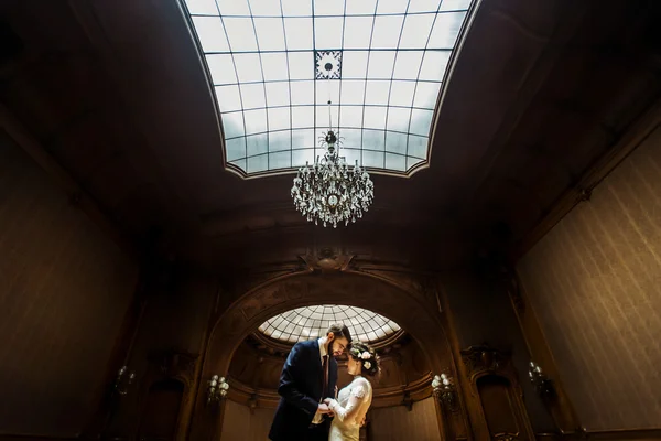 Novia elegante y novio elegante — Foto de Stock