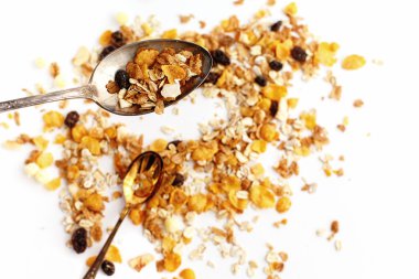 lezzetli granola müsli tahıl