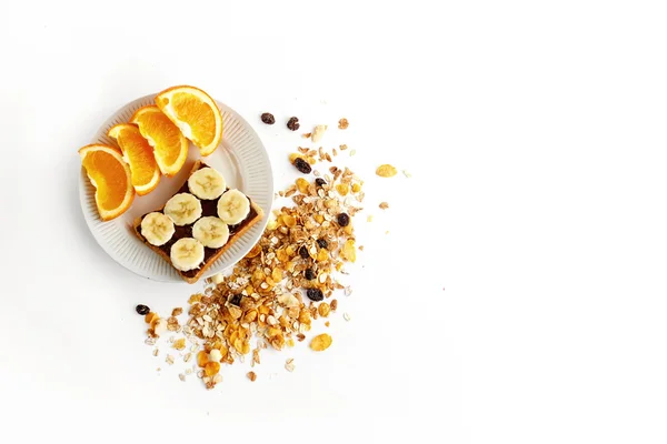 甘いオレンジとバナナ — ストック写真