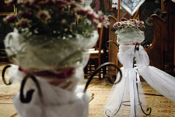 Decoración de la boda con cintas — Foto de Stock