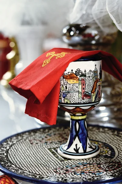 Cup in catholic church or cathedral — Stock Photo, Image