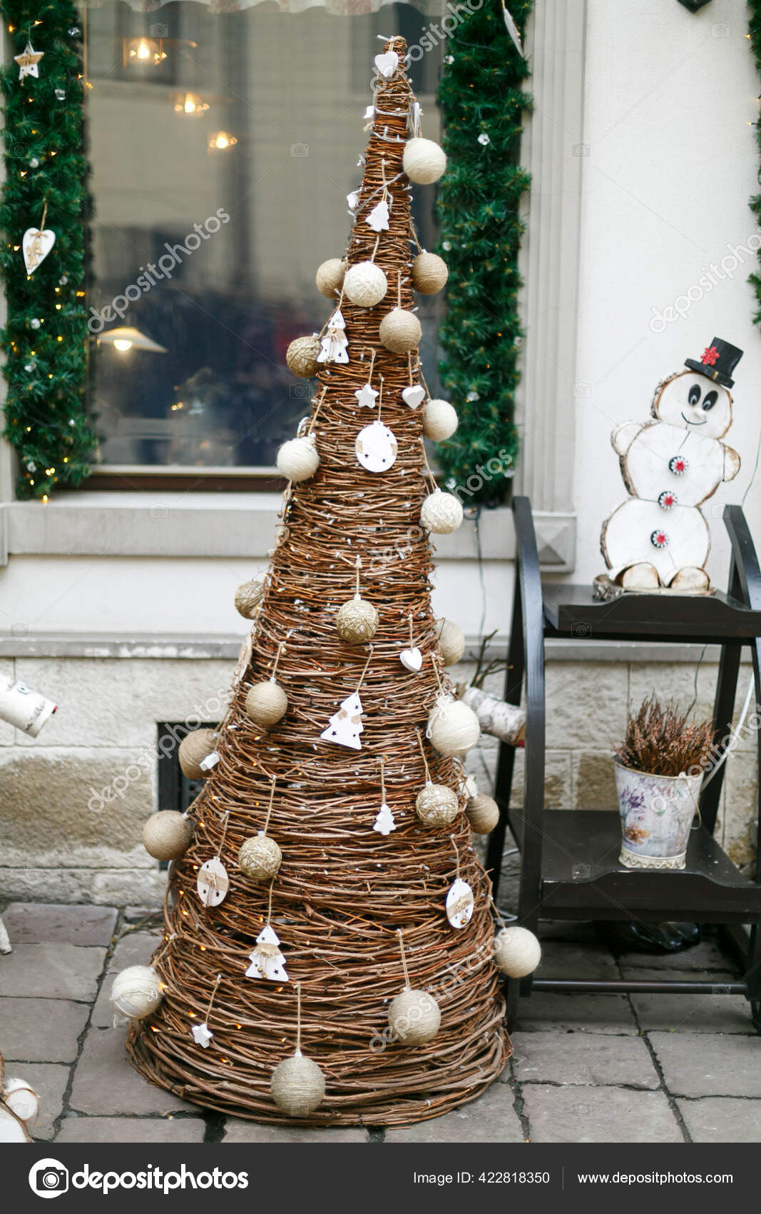 Rustic Wooden Christmas Trees: Festive Holiday and Christmas Tree