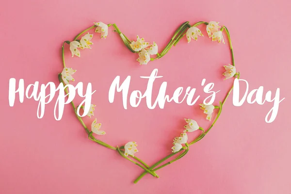 Feliz Tarjeta Felicitación Del Día Madre Texto Del Día Madre —  Fotos de Stock