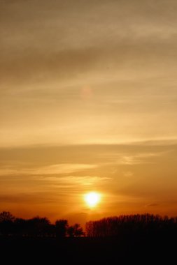 muhteşem sonbahar renkli gökyüzü