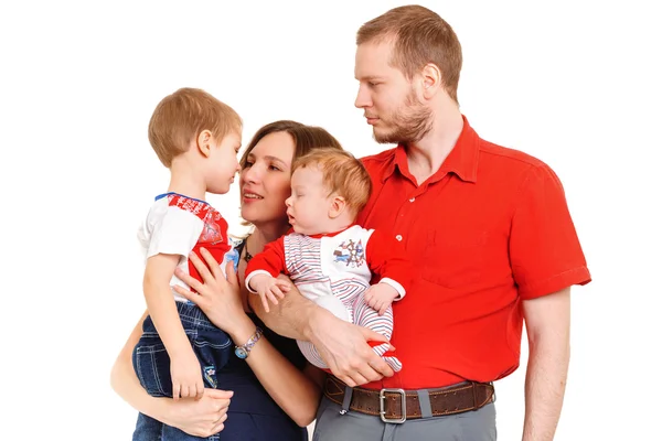 Padre, madre e due figli — Foto Stock