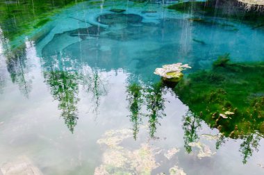 Geyser lake, thermal spring clipart