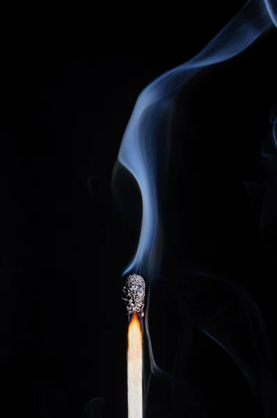 Ignited match and blown off match — Stock Photo, Image