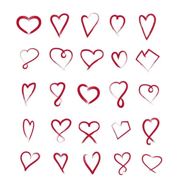 Láska Srdce Pozdrav Valentýn Symbol Royalty Free Stock Vektory