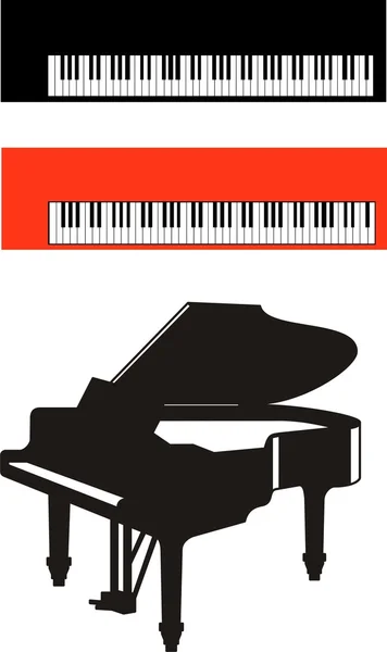 Piano à queue — Image vectorielle