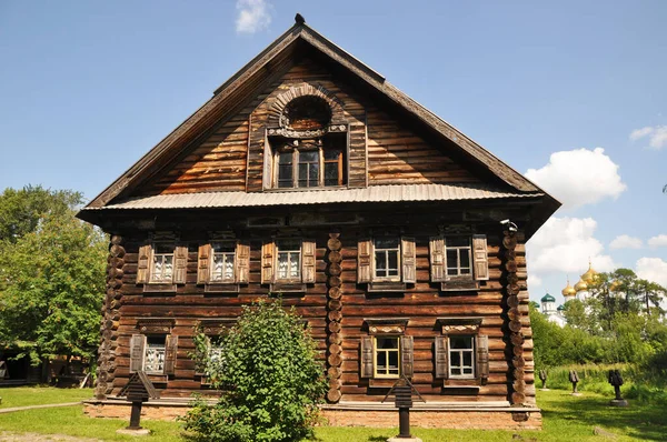 Ciudad Kostroma Rusia Julio 2020 Una Vieja Casa Hecha Troncos —  Fotos de Stock