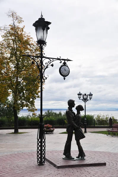 Urbane Skulptur Jugendliche Park Der Laterne September 2020 Rybinsk Russland — Stockfoto