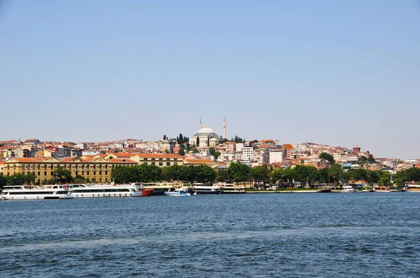 Vista Panorámica Estambul Desde Bósforo Julio 2021 Estambul Turquía — Foto de Stock