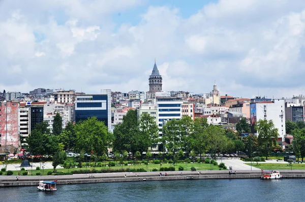 Blick Auf Istanbul Einem Bewölkten Tag Galata Tower Vor Dem — Stockfoto