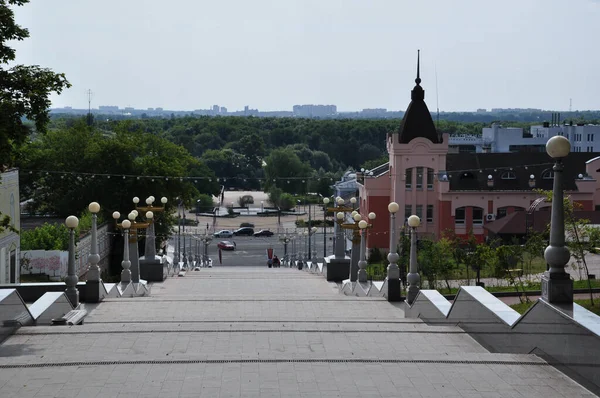 Πανοραμική Θέα Της Πόλης Από Μεγάλη Σκάλα Στο Bryansk Ιουλίου — Φωτογραφία Αρχείου