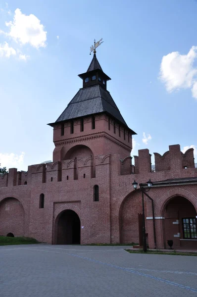 Vue Sur Tour Des Portes Eau Tour Tula Kremlin Cour — Photo