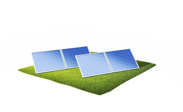 Ground with solar panels — Stock Photo, Image