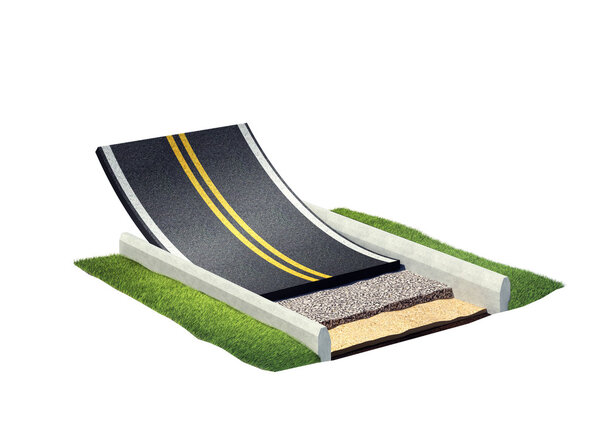 Асфальтовая дорожная мостовая
