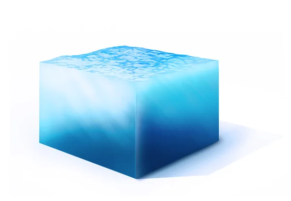 Cross section of water cube — Stock Photo, Image