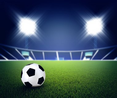 Futbol topu ile stadyum