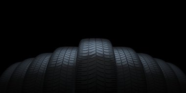 Siyah araba lastikleri arka plan