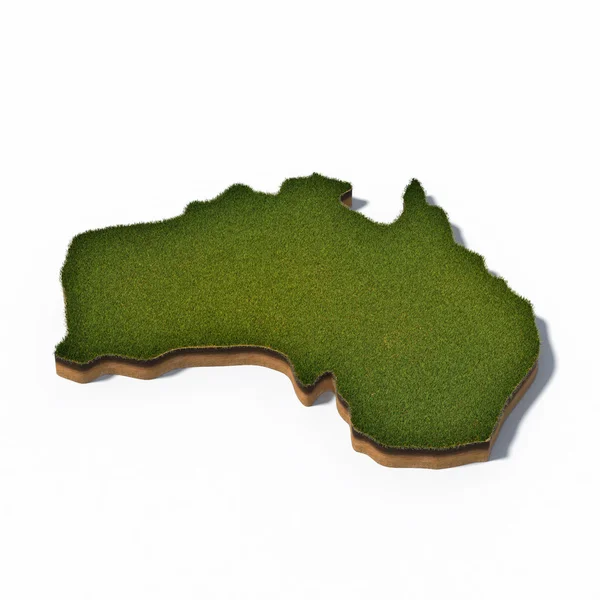 Austrália mapa 3D — Fotografia de Stock