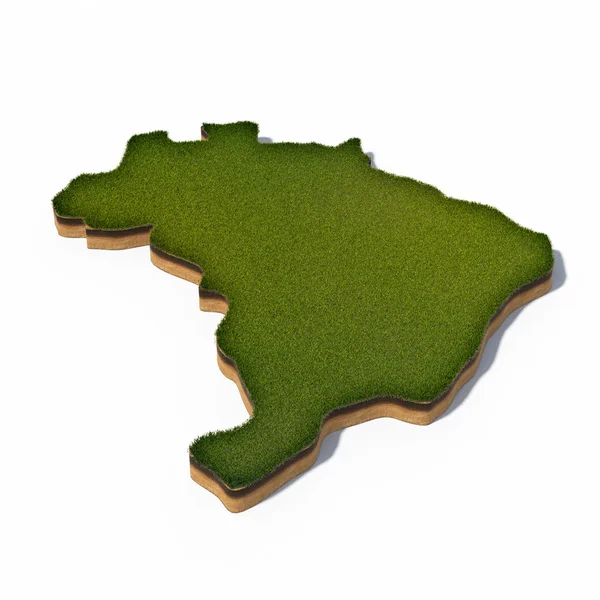 Mapa 3D do Brasil — Fotografia de Stock