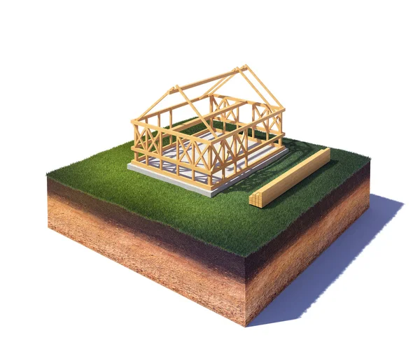건축중인 집 — 스톡 사진