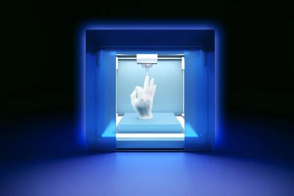 Impressora de plástico tridimensional — Fotografia de Stock