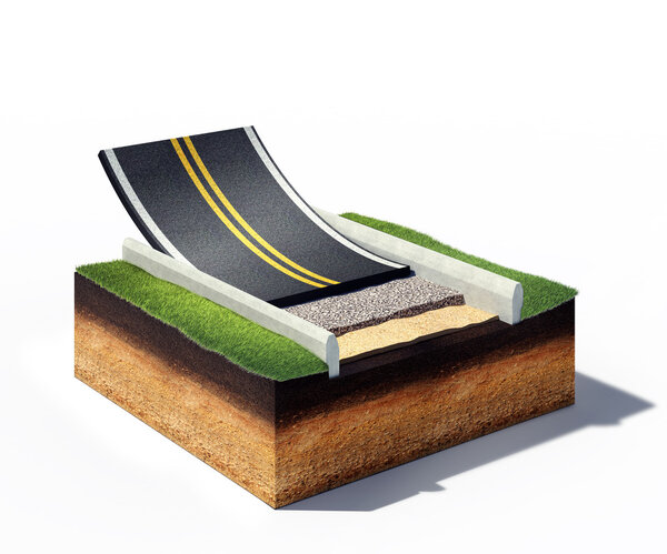 Асфальтовая дорожная мостовая
