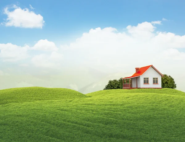 Landscape with house — Stock Photo, Image