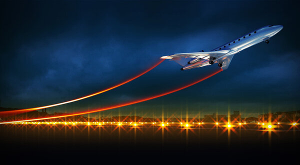 Самолеты при взлете
