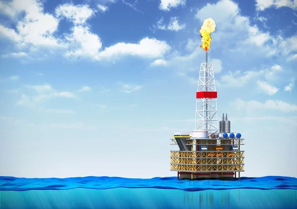 Olja rigg oljeborrning plattform — Stockfoto