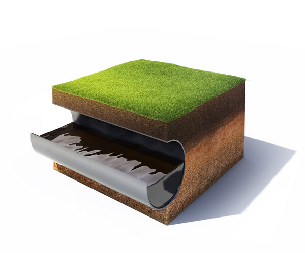 Земля с травой и маслом
