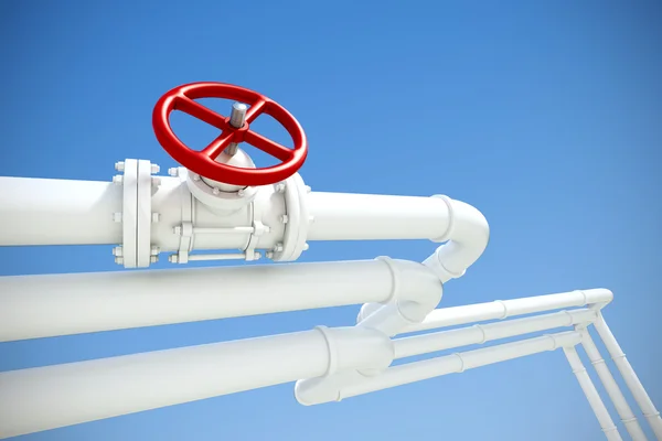 Pipeline mit Gas oder Öl — Stockfoto