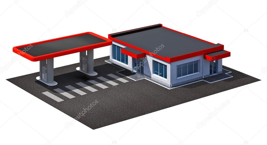 gas station and coffee shop