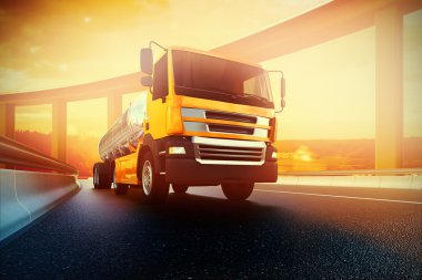 kamyon asfalt yol karayolu üzerinde