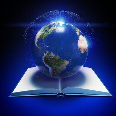 Dünya gezegen ve açık kitap