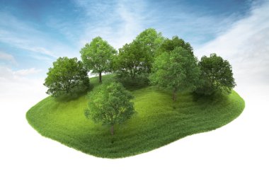 havada yüzer grove ile ada