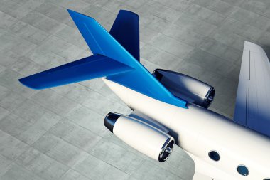 Jet alt yapısı ile bir kanat parçası