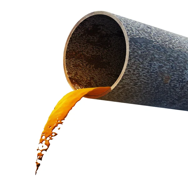 Dirty water flows from pipe — Stock Photo © egorovartem 63637817