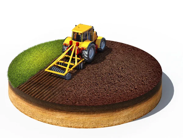 Ekim için arazi hazırlama traktör