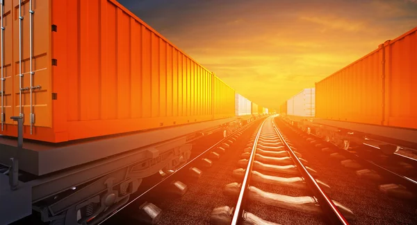 Freight train with containers — Stock Photo, Image