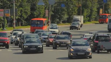 araba trafik sıkışıklığı karayolu üzerinde